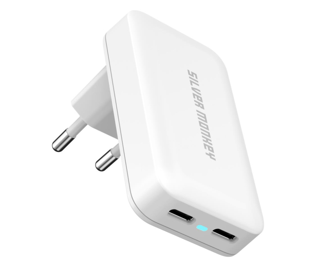 SILVER MONKEY Płaska ładowarka GaN 45W 2x USB-C - 1276292 - zdjęcie